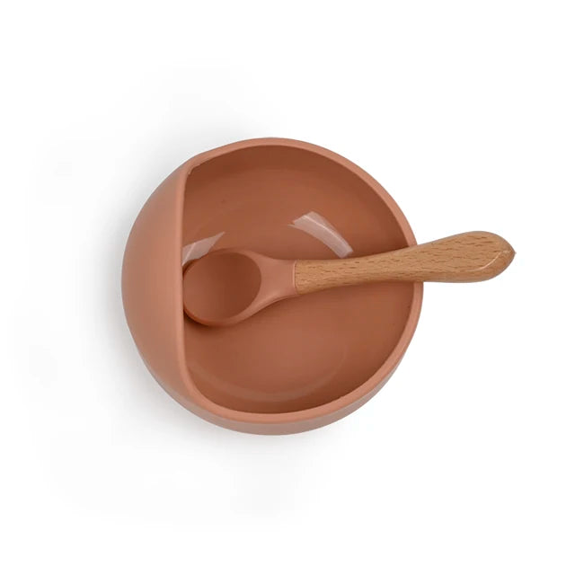 BPA Free Non Toxic Children Dishes Utenisl Dinnerware Kid Tableware Silicone Baby Feeding Set Suction Silicone Bib Bowl Plate