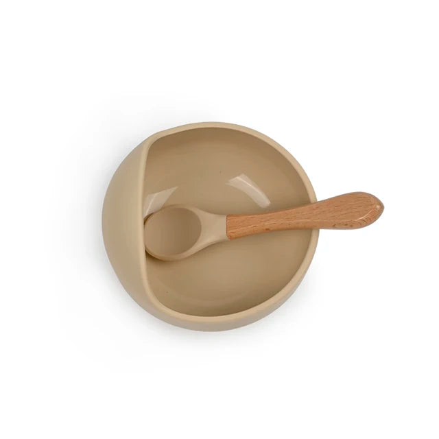 BPA Free Non Toxic Children Dishes Utenisl Dinnerware Kid Tableware Silicone Baby Feeding Set Suction Silicone Bib Bowl Plate