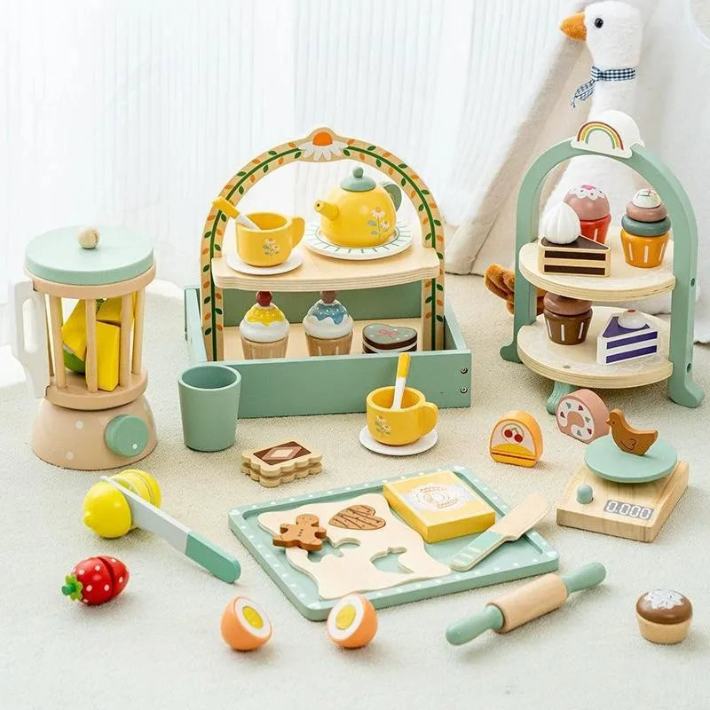 Wooden Tea Set