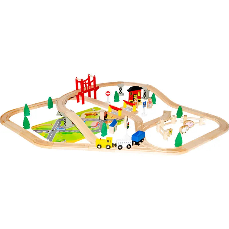 Car Railway Wooden Toy