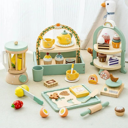Wooden Tea Set